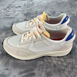 Nike White and Blue Athletic Shoes